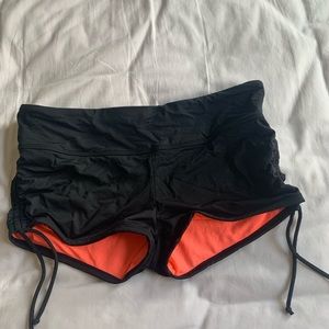 Athleta Ruched Swim Short in Black
